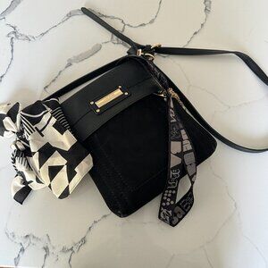 River Island Snakeskin Suede Crossbody Bag